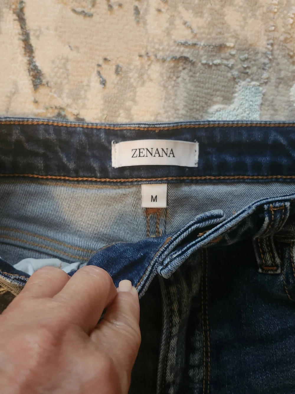 Zenana Outfitters Dark Blue Distressed Denim Cutoff Shorts